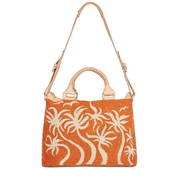 CLEOBELLA Breezy Palms Weekend Bag NWT Moccasin Sold Out - Picture 16 of 16